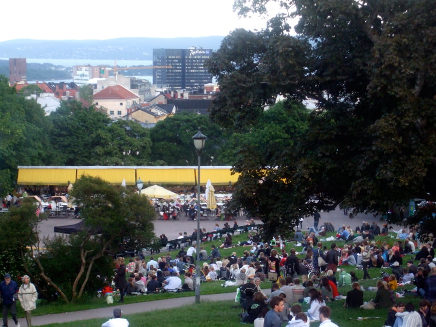 Midsummer's Night in St. Hanshaugen Park Midsummer's Night in St. Hanshaugen Park