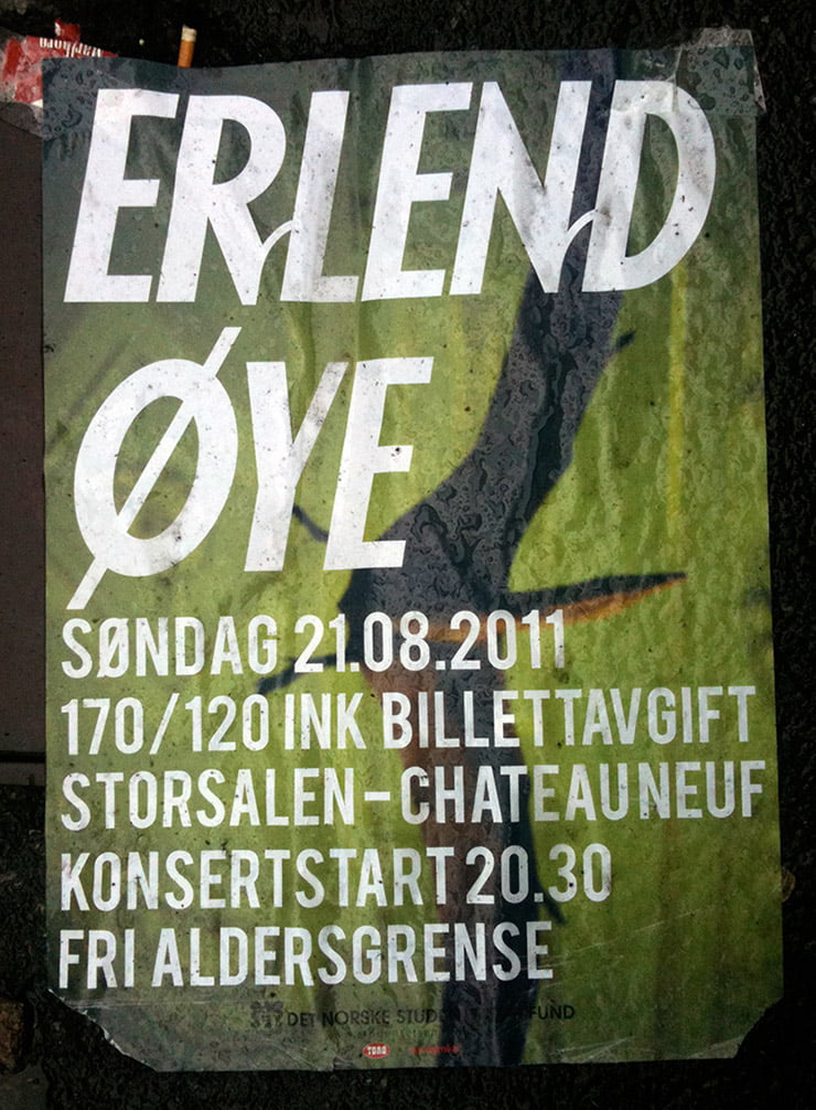 posters3 Erlend Øye tour poster in Oslo, Norway.