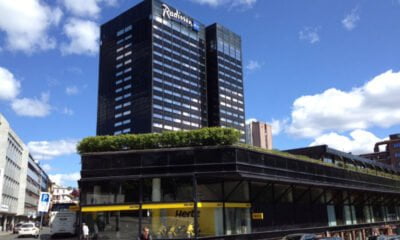 Exterior of the Radisson Blu Scandinavia Hotel in Oslo