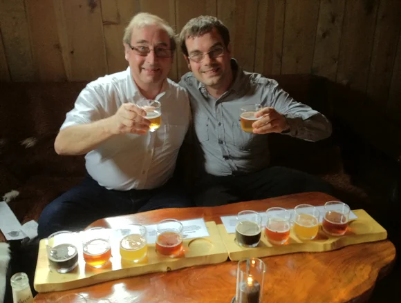 Me and Dad at local brewpub in Flåm Me and Dad at local brewpub in Flåm