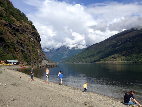 Aurlandsfjord on a sunny day Aurlandsfjord on a sunny day