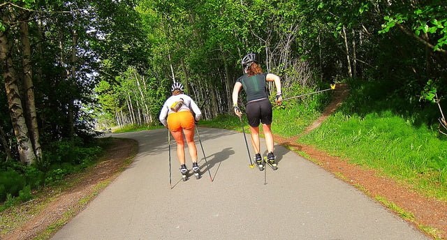 Roller-skiing Roller-skiing
