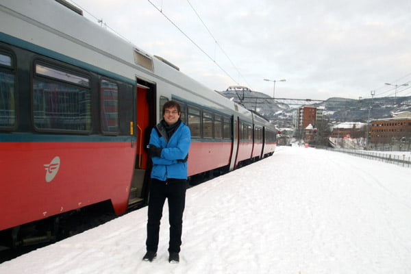 Lillehammer train station in the winter