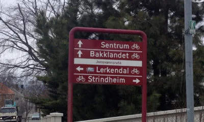 Cycle sign in Trondheim
