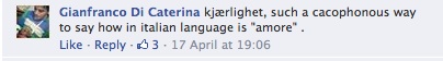 Kjaerlighet Norwegian word
