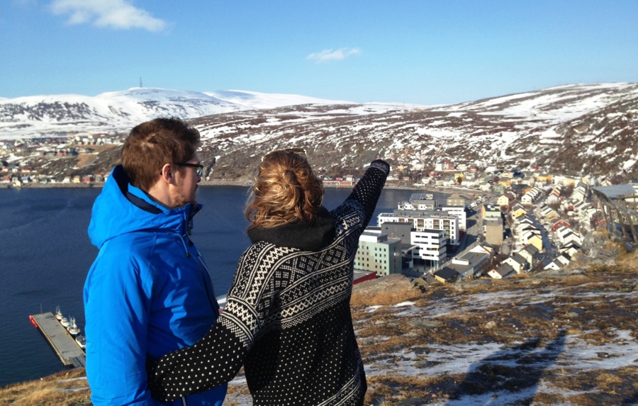 Exploring Hammerfest. Photo: Jolyon Smith.