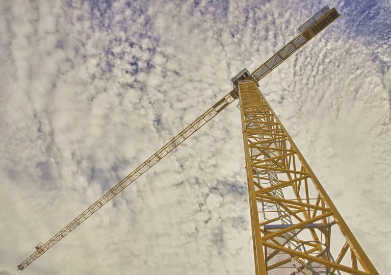 Construction crane in Norway.