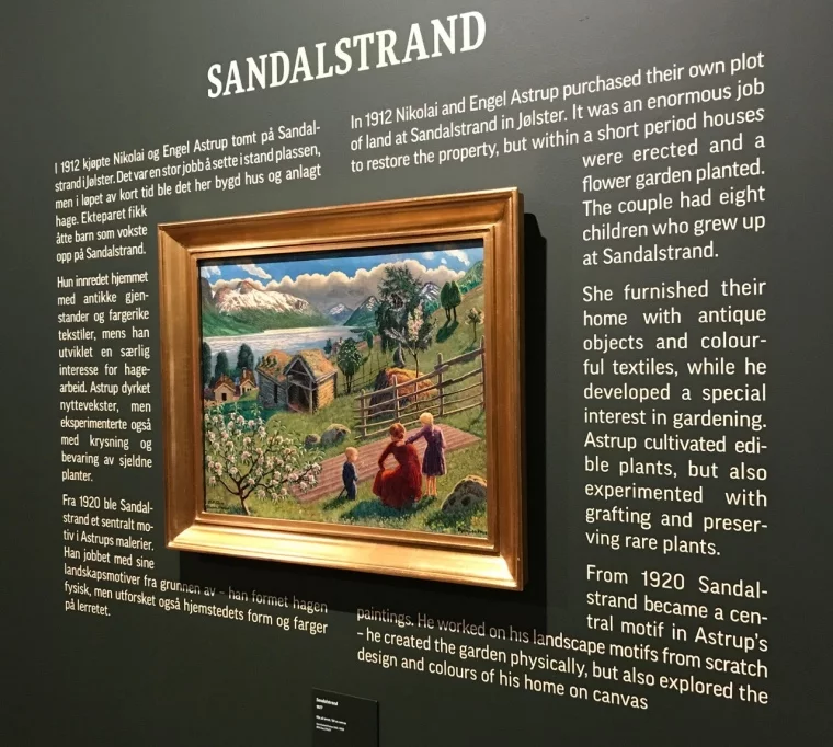 Sandalstrand at the Astrup exhibition in Bergen, Norway.