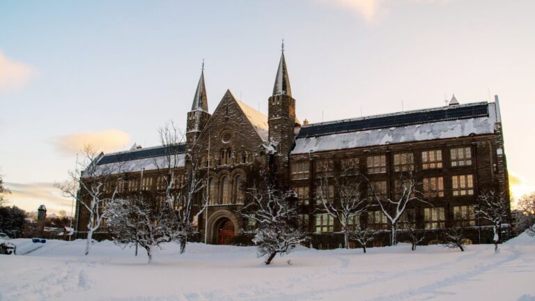 The main building of NTNU University in Trondheim, Norway.