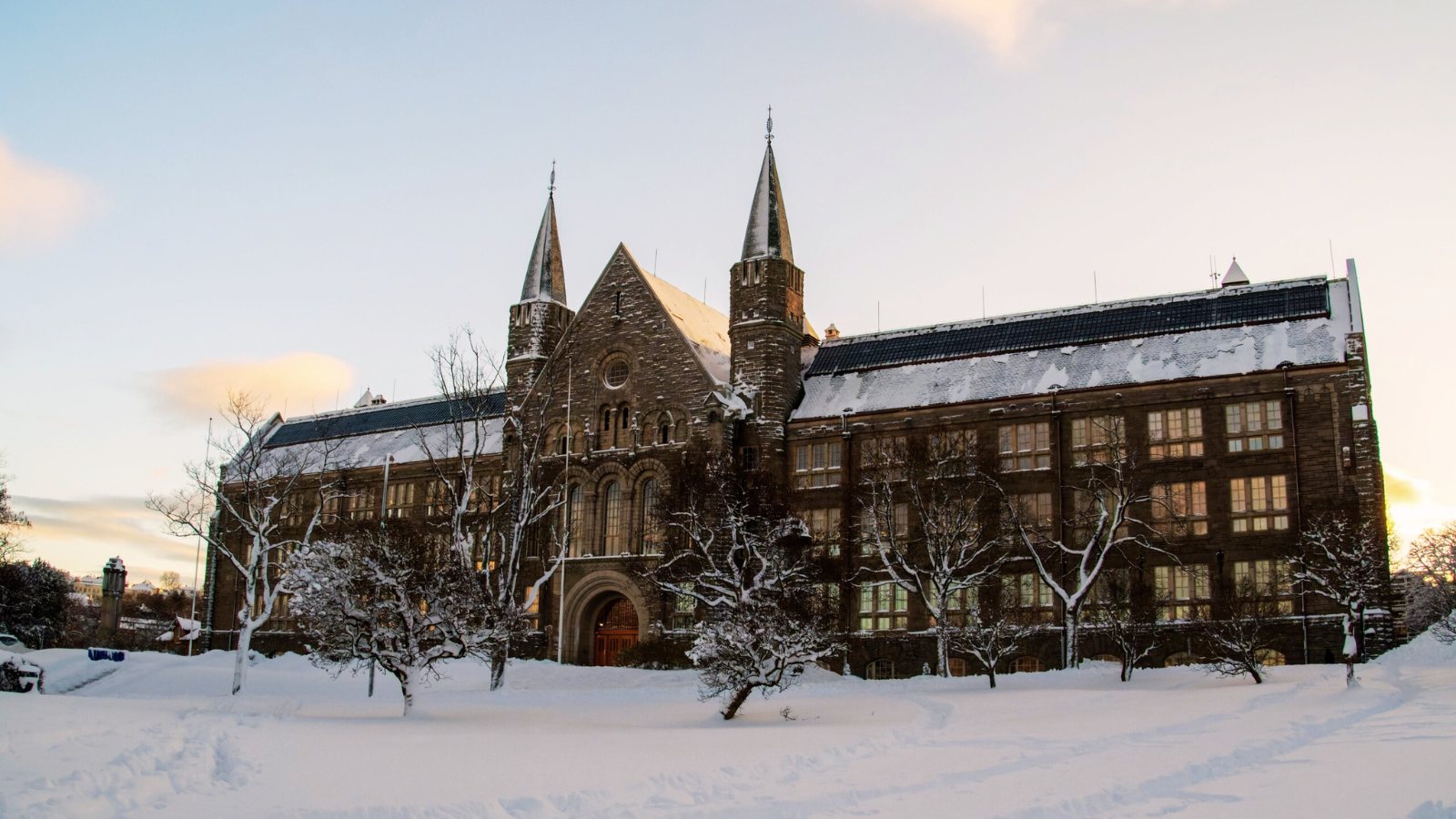 The main building of NTNU University in Trondheim, Norway.