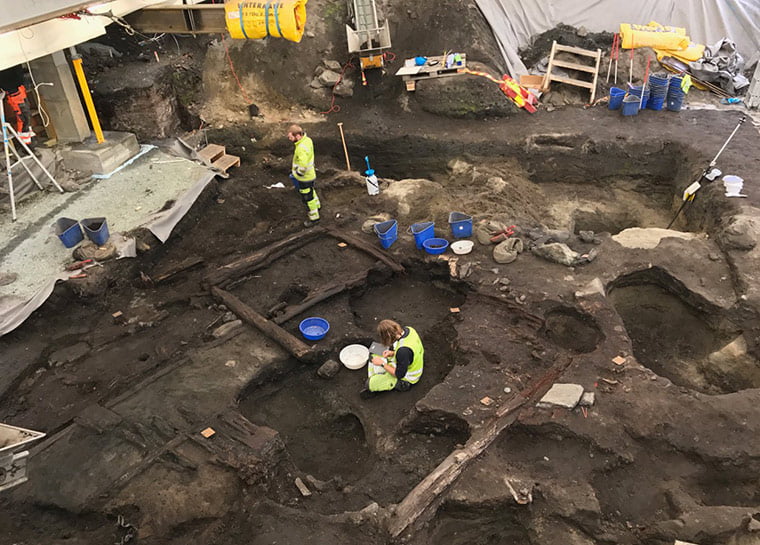 What is underneath Trondheim