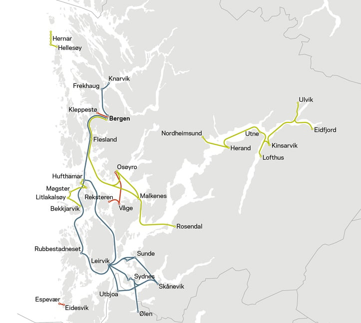 Ferries in the Bergen region