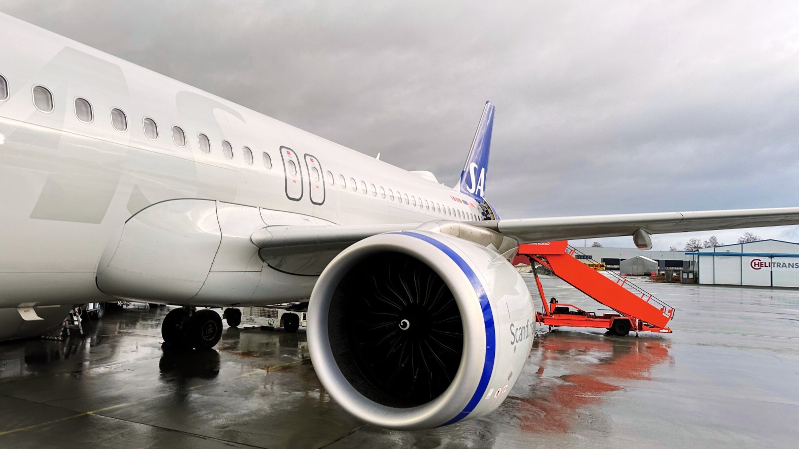 SAS aircraft at Trondheim Airport Værnes. Photo: David Nikel.