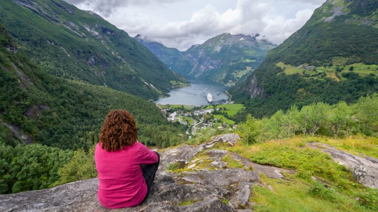 View of Geiranger in Norway.