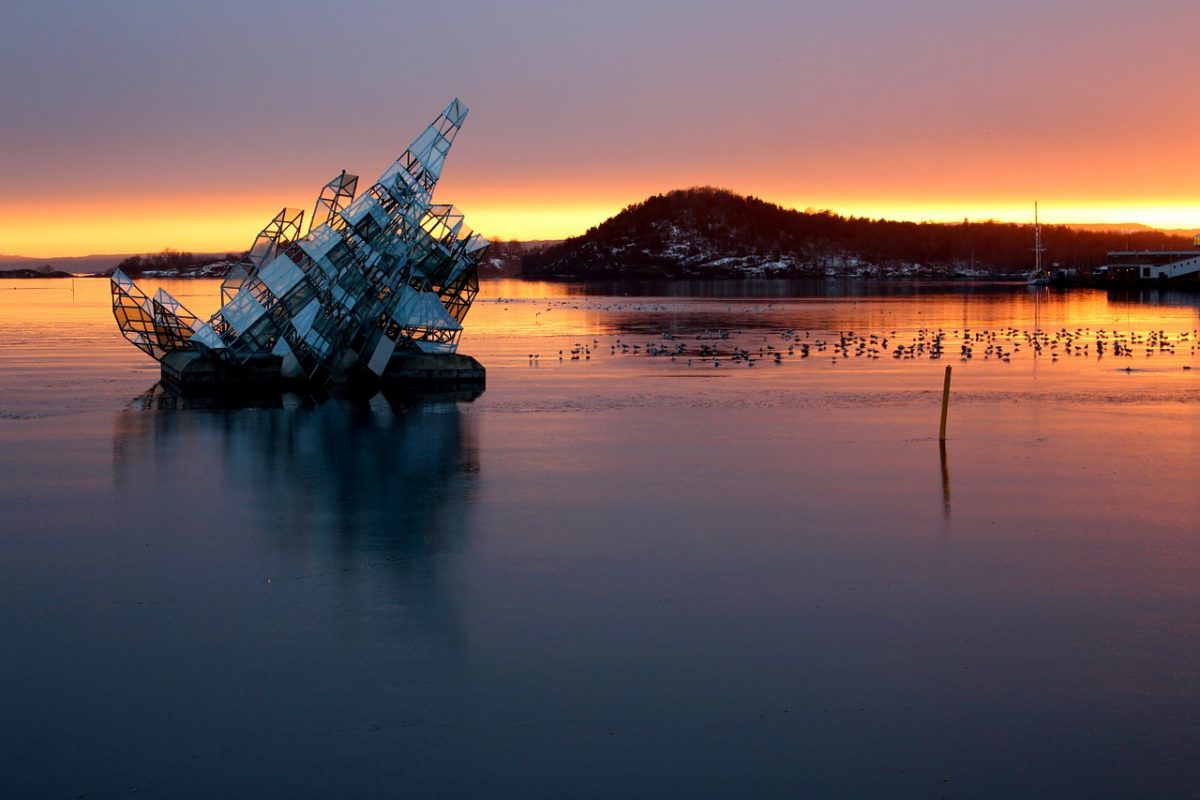 Sunset from Oslo Opera House