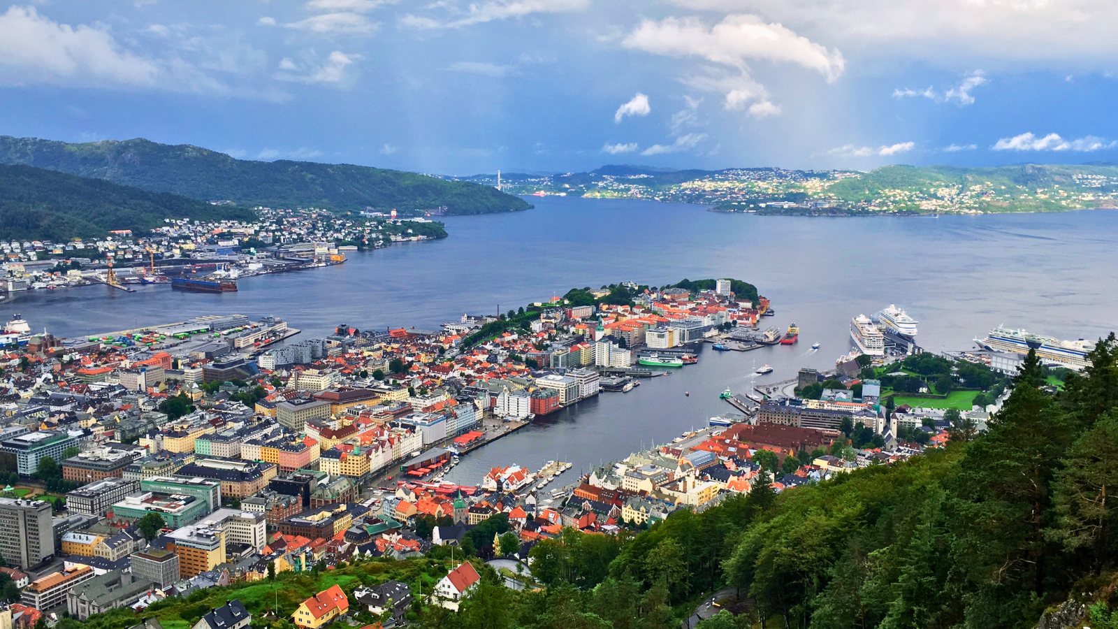 View of Bergen from Mount Fløyen. Photo: David Nikel.