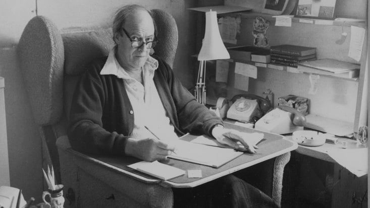 Roald Dahl writing