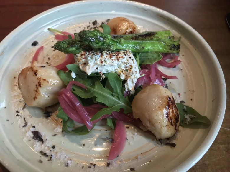 Lovely starter of scallops
