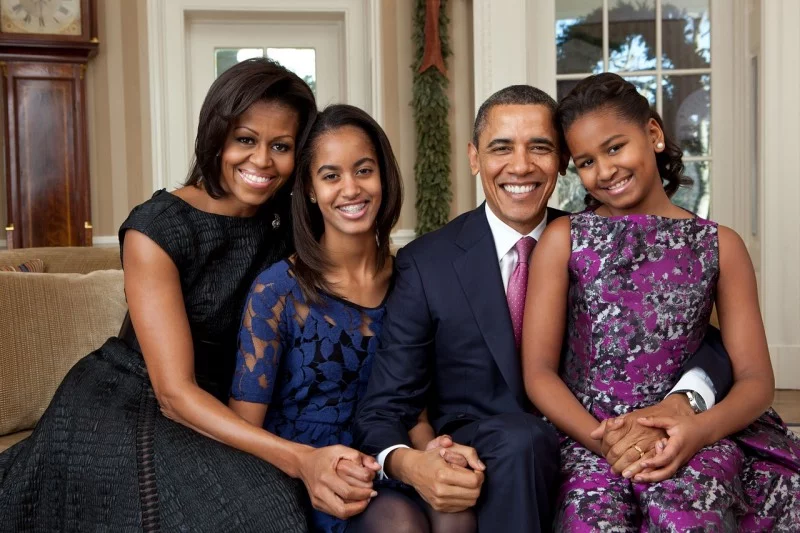 Official portrait of the Obama family