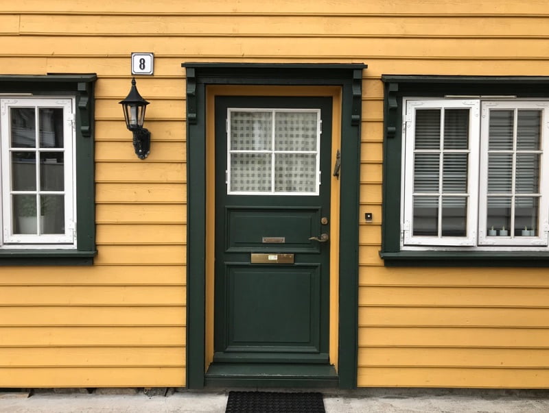 Yellow wooden house
