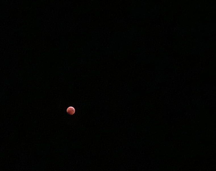 Blood moon from the deck of the Hurtigruten