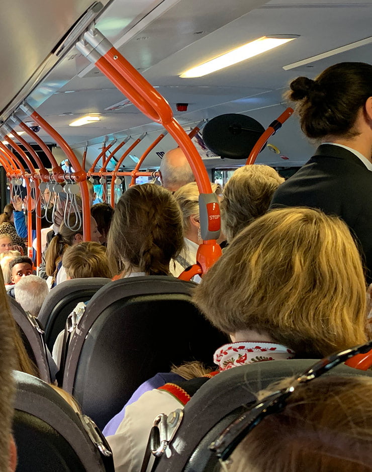 Busy bus on 17th May