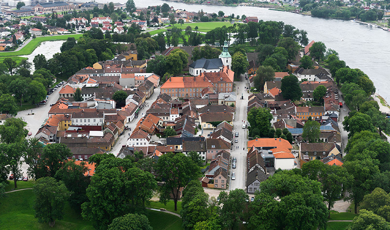 Fredrikstad old city from above