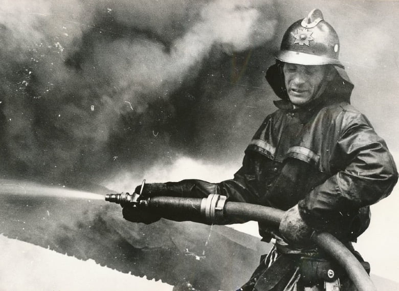 A Norwegian firefighter in Trondheim