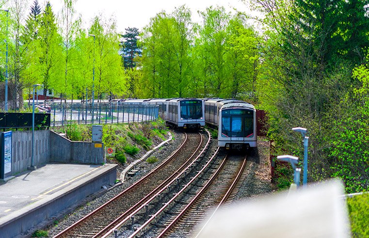 T-Bane trains in Oslo, Norway