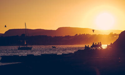 A sunset in the Oslofjord, Norway