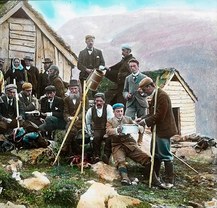 Tourists in Norway around the year 1900