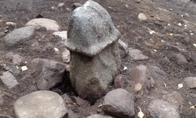 Phallic stone in Rollsbo, Sweden