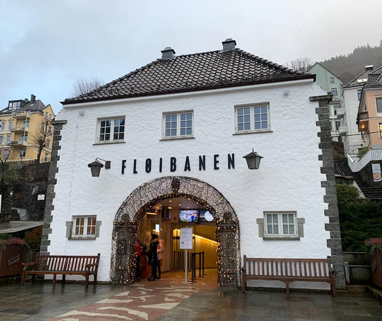 Fløibanen station in Bergen city centre. Photo: David Nikel.