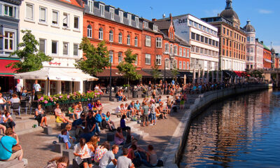 Canal scene in Aarhus, Denmark