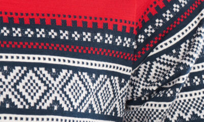 The Norwegian marius knitting pattern on a sweatshirt