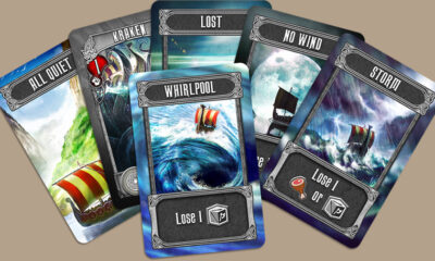 Playing cards from the Viking board game Champions of Midgard