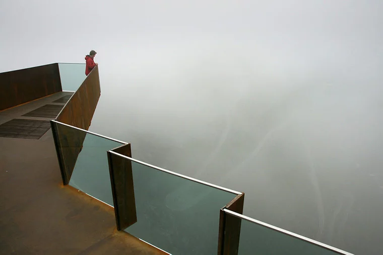 Foggy conditions at Trollstigen in Norway