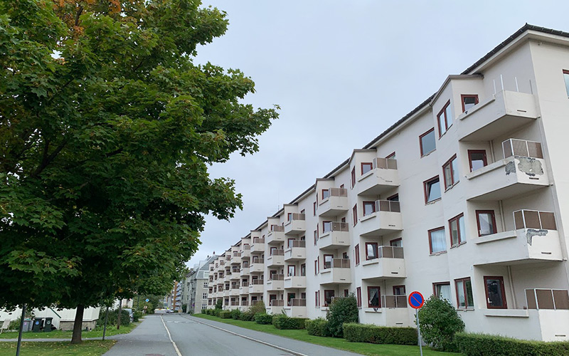 An apartment block borettslag in Trondheim, Norway. Photo: David Nikel.