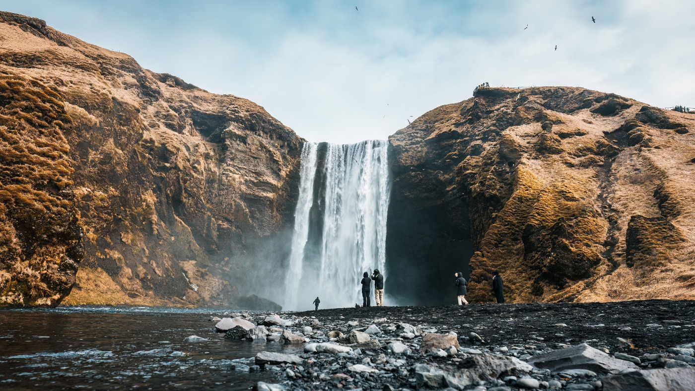 Skogafoss Waterfall in South Iceland.