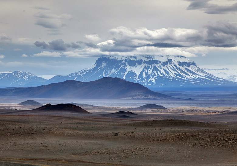 Volcanic landscape in Iceland.