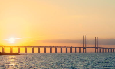 Øresund bridge between Sweden and Denmark.