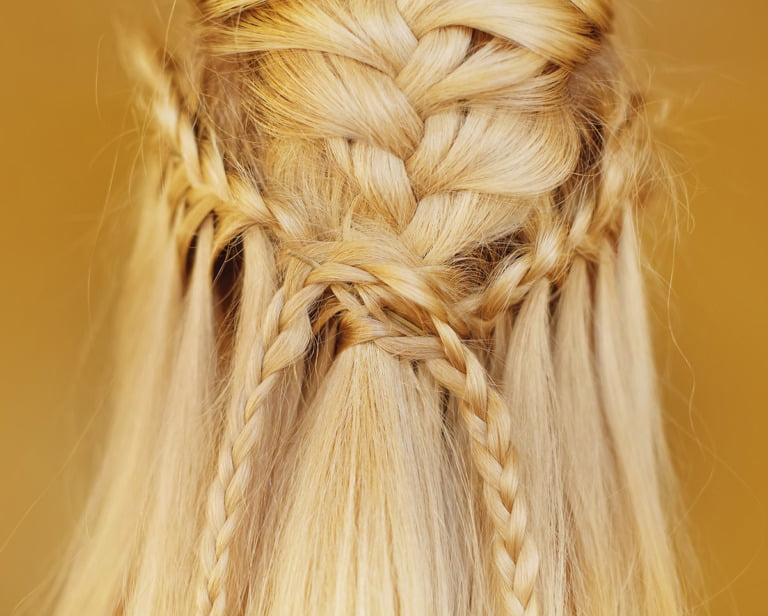 A Nordic wedding hairstyle