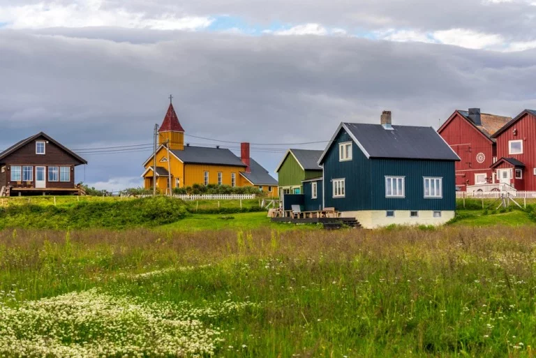 Skallev village in Vadsø, Norway