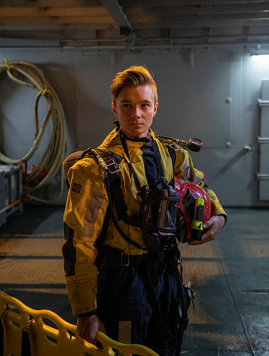 Crew member on the