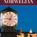 Telling the time in Norwegian pin