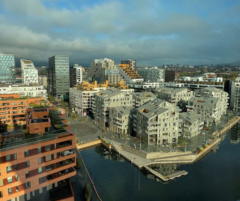 The skyline of the Oslo waterfront