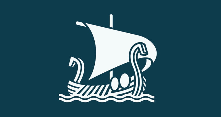 Viking ship concept vector