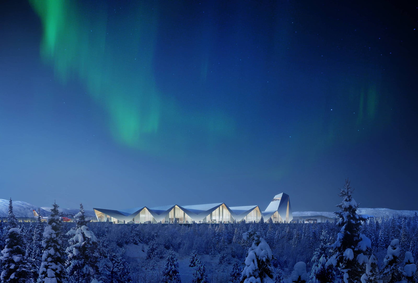 Arctic Circle AIrport in Northern Norway illustration