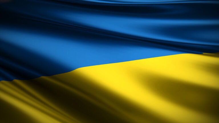 Ukraine flag shadow