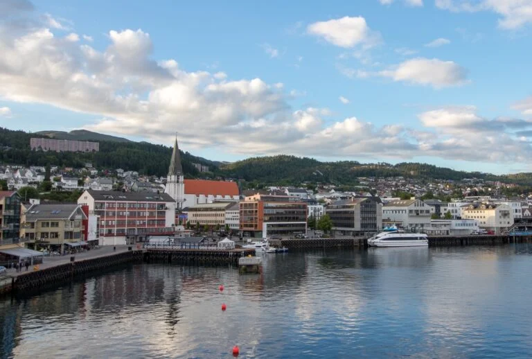 A photograph of Molde waterfront.